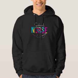 School Nurse Squad Tie Dye Appreciation Day Back T Hoodie