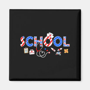 School nurse stethoscope memorial day 4th july nur magnet
