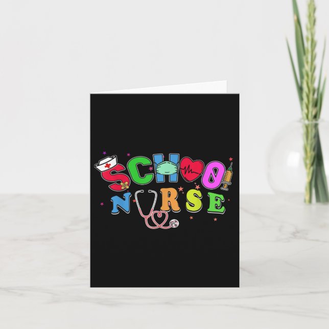 School Nurse Tee Registered Nurse Back To School N Card (Front)