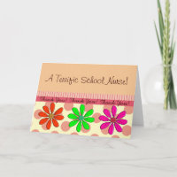 School Nurse Thank You Appreciation Card