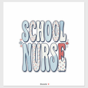 School Nurse Vintage Floral Typography Shirt Desig