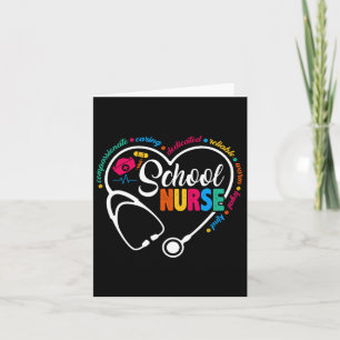 School Nurse Vintage Love Heart Nurse Life 1 Card
