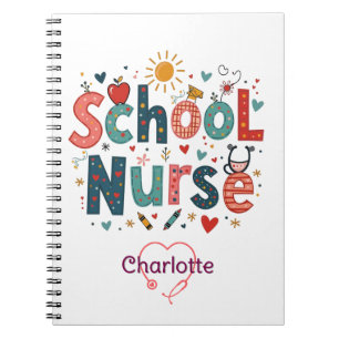 School Nurse Whimsical – Personalised Name Notebook