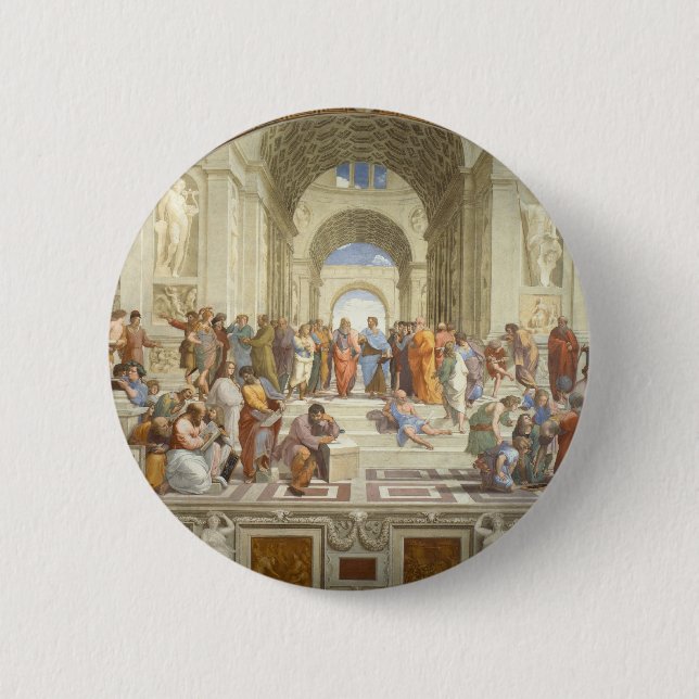 School of Athens 6 Cm Round Badge (Front)