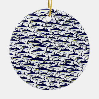 School of Bluefin Tuna Ceramic Tree Decoration