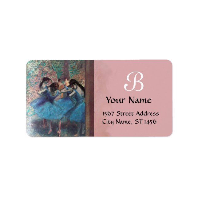 SCHOOL OF DANCE /BALLERINA BALLET DANCER MONOGRAM LABEL (Front)