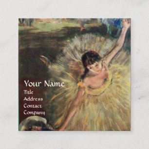 SCHOOL OF DANCE / BALLERINA BALLET DANCER SQUARE BUSINESS CARD