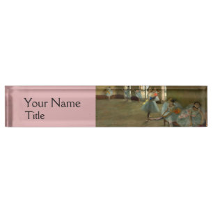 SCHOOL OF DANCE /BALLERINA  BALLET DANCERS IN BLUE NAMEPLATE