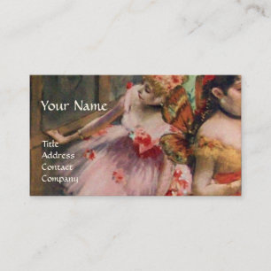 SCHOOL OF DANCE ,BALLERINA  BALLET DANCERS IN PINK BUSINESS CARD