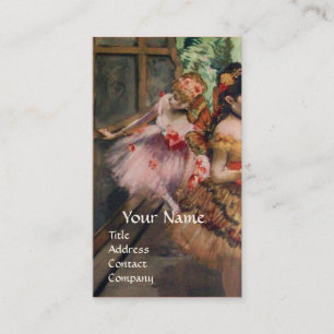 SCHOOL OF DANCE ,BALLERINA  BALLET DANCERS IN PINK BUSINESS CARD