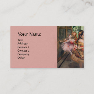 SCHOOL OF DANCE ,BALLERINA  BALLET DANCERS IN PINK BUSINESS CARD
