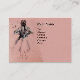 SCHOOL OF DANCE BALLERINA,PINK BLUE BALLET DANCERS BUSINESS CARD