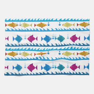 School of Fish on Kitchen Towel