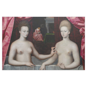 School of Fontainebleau - Gabrielle d'Estrees Fabric