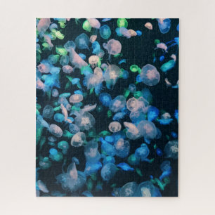 School of Jellyfish, Glow in the Dark Jigsaw Puzzle