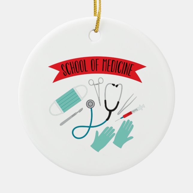 School Of Medicine Ceramic Ornament (Front)