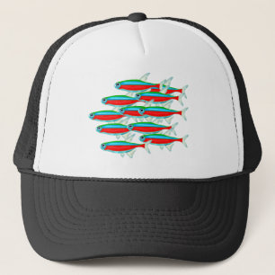 School of Neon Tetras Trucker Hat