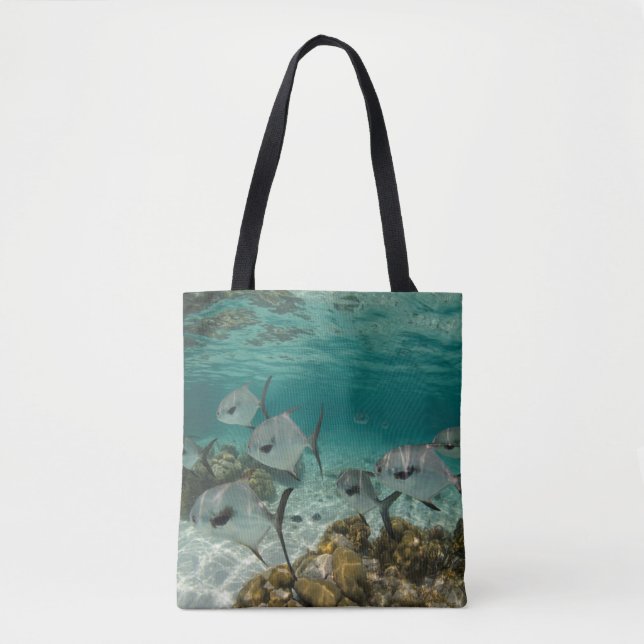 School of Permit Fish Tote Bag (Front)