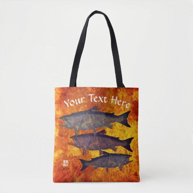 School Of Salmon - Medium Tote Bag (Front)