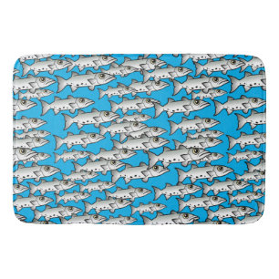 School of Scubadorable Great Barracuda Bath Mat