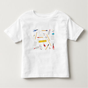 School Office & Crafts Supplies Pattern Toddler T-Shirt