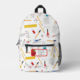 School Office & Crafts Supplies Student Name Printed Backpack