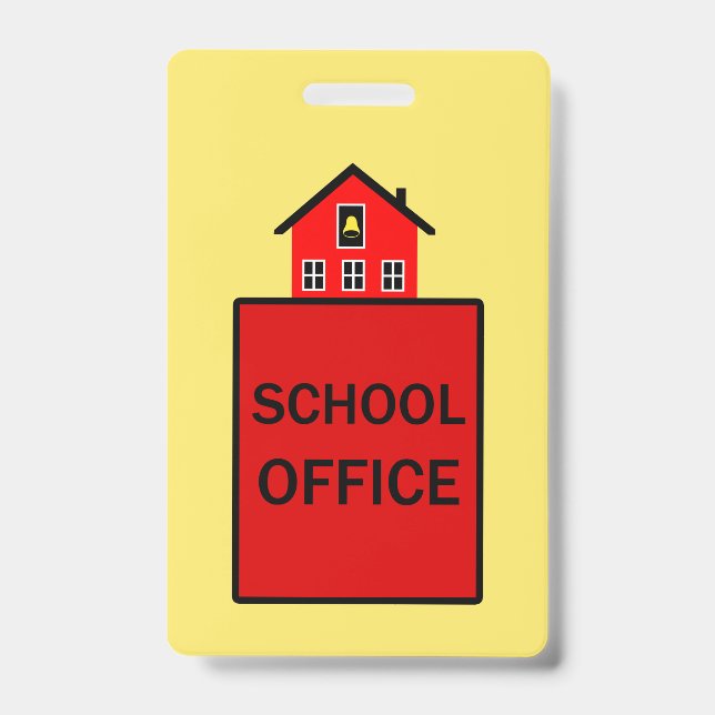 School Office Hall Pass ID Badge (Front)