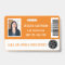 School or Business Photo ID Orange Badge