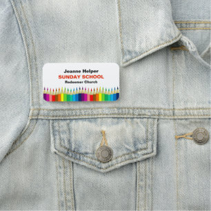 School or Church Teacher or Volunteer Name Tag