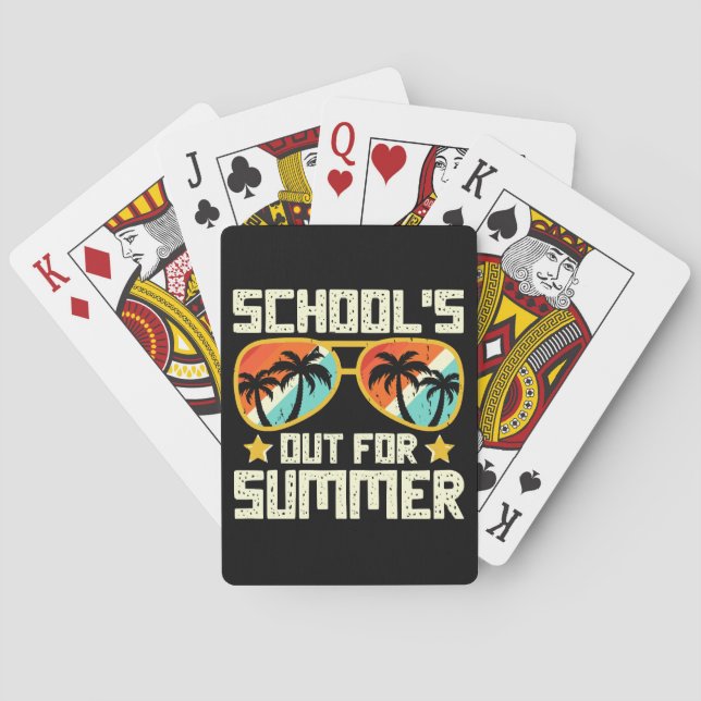 School Out For Summer Playing Cards (Back)