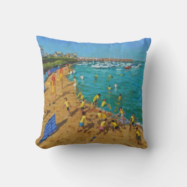 School outing New Quay Wales 2013 Cushion (Front)