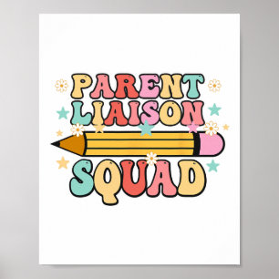 School Parent Liaison Squad Retro Back To School Poster