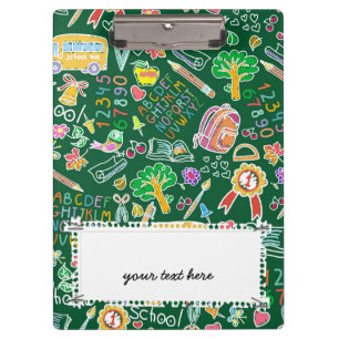 School pattern clipboard