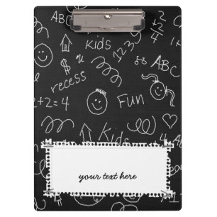 School pattern clipboard