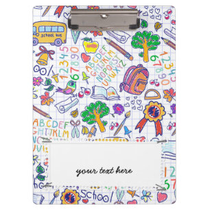 School pattern clipboard