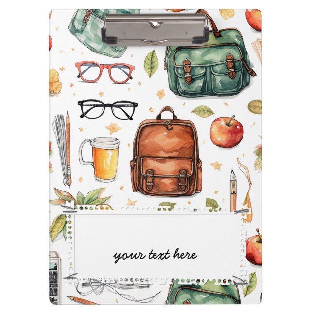 School pattern clipboard (Front)