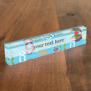 School pattern nameplate