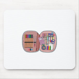 School Pencil Case Mouse Pad