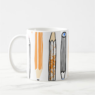 School Pencil Hand Drawn Illustration Coffee Mug