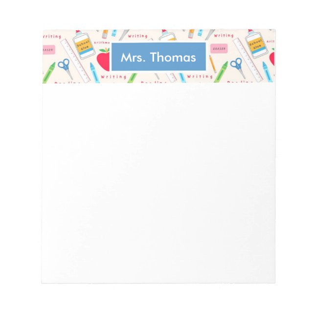 School Personalised Notepad (Front)