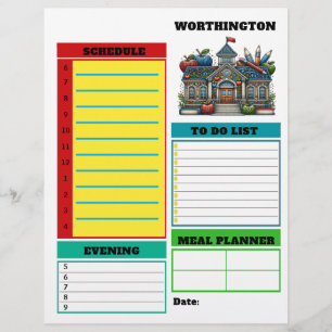 School Planning Stationery Custom Letterhead