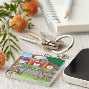School Playground Keychain