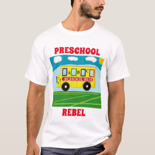 School Preschool Rebel School Bus Fun T-Shirt