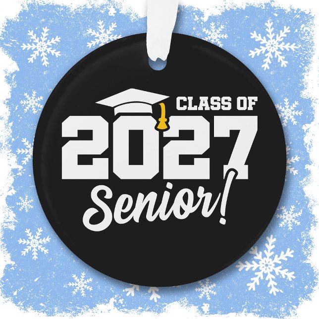 School Pride Graduation Year Senior Class of 2027 Ornament (Creator Uploaded)