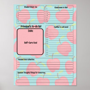 School Principal Customisable To-Do List  Poster