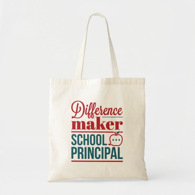 School Principal Difference Maker Tote Bag (Front)