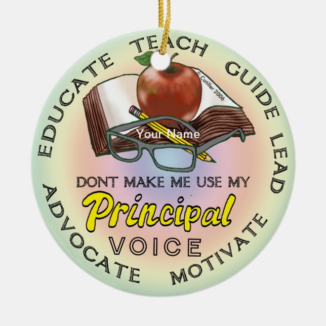 School Principal Voice  ornament  (Front)
