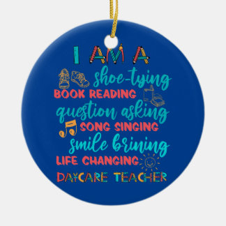 School Provider Children Care Multitasker Daycare Ceramic Ornament