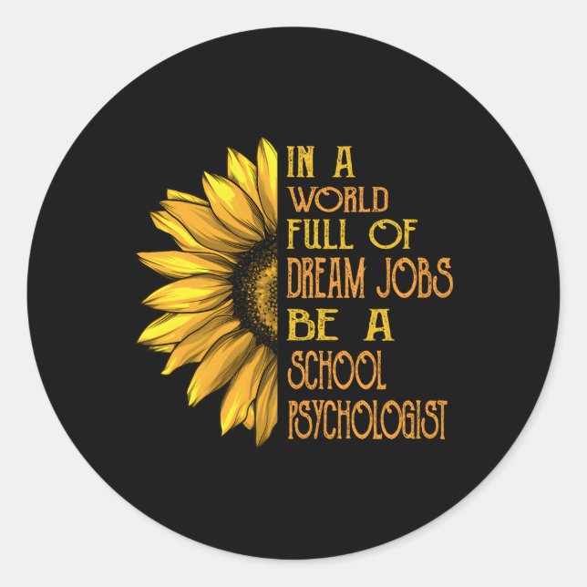 School Psychologiss Classic Round Sticker (Front)