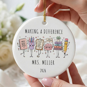School Psychologist Christmas Ornament